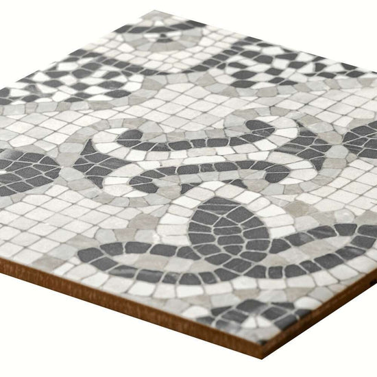 Roman Road 8" x 8" Grey Porcelain Satin Tile