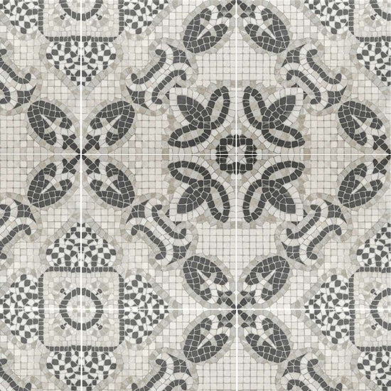 Roman Road 8" x 8" Grey Porcelain Satin Tile