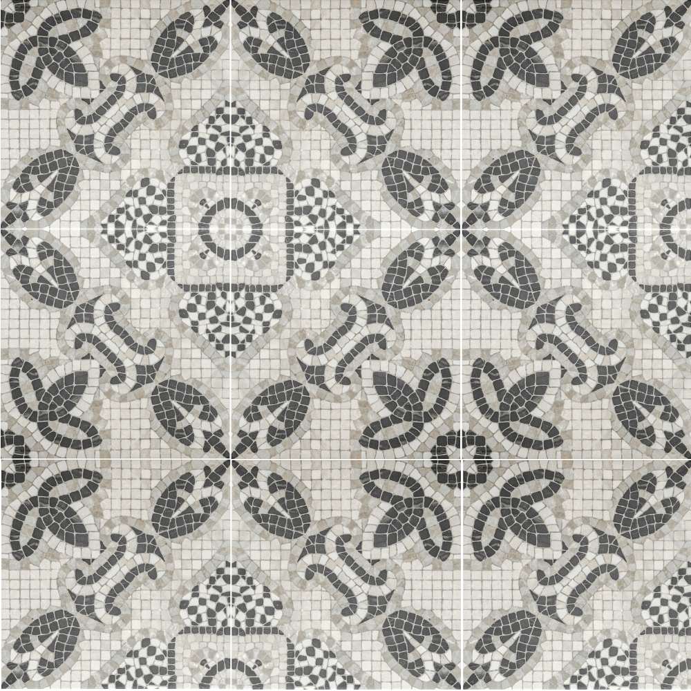 Roman Road 8" x 8" Grey Porcelain Satin Tile