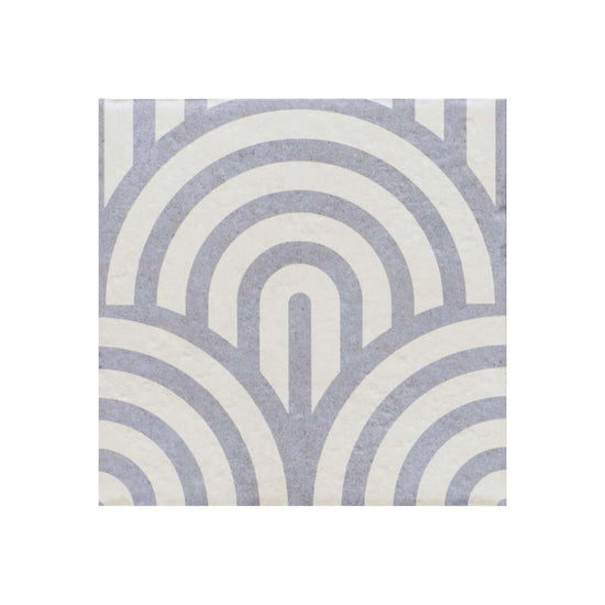 Verity Waves 8" x 8" Azul Porcelain Matte Tile
