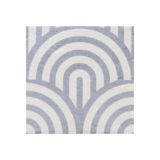 Verity Waves 8" x 8" Azul Porcelain Matte Tile