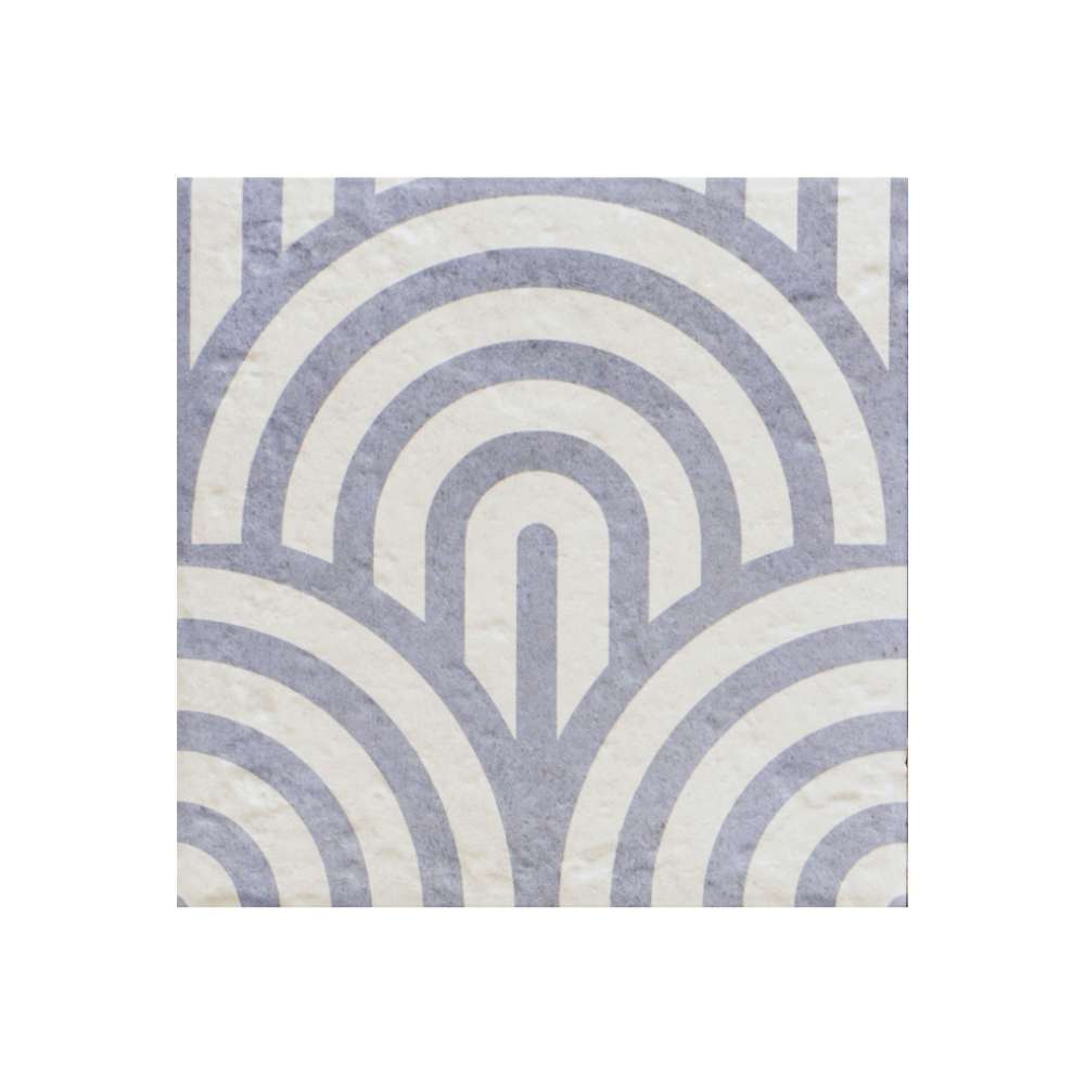 Verity Waves 8" x 8" Azul Porcelain Matte Tile