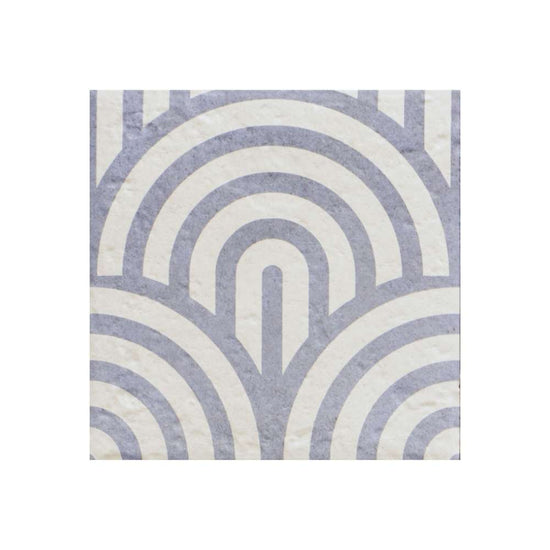 Verity Waves 8" x 8" Azul Porcelain Matte Tile