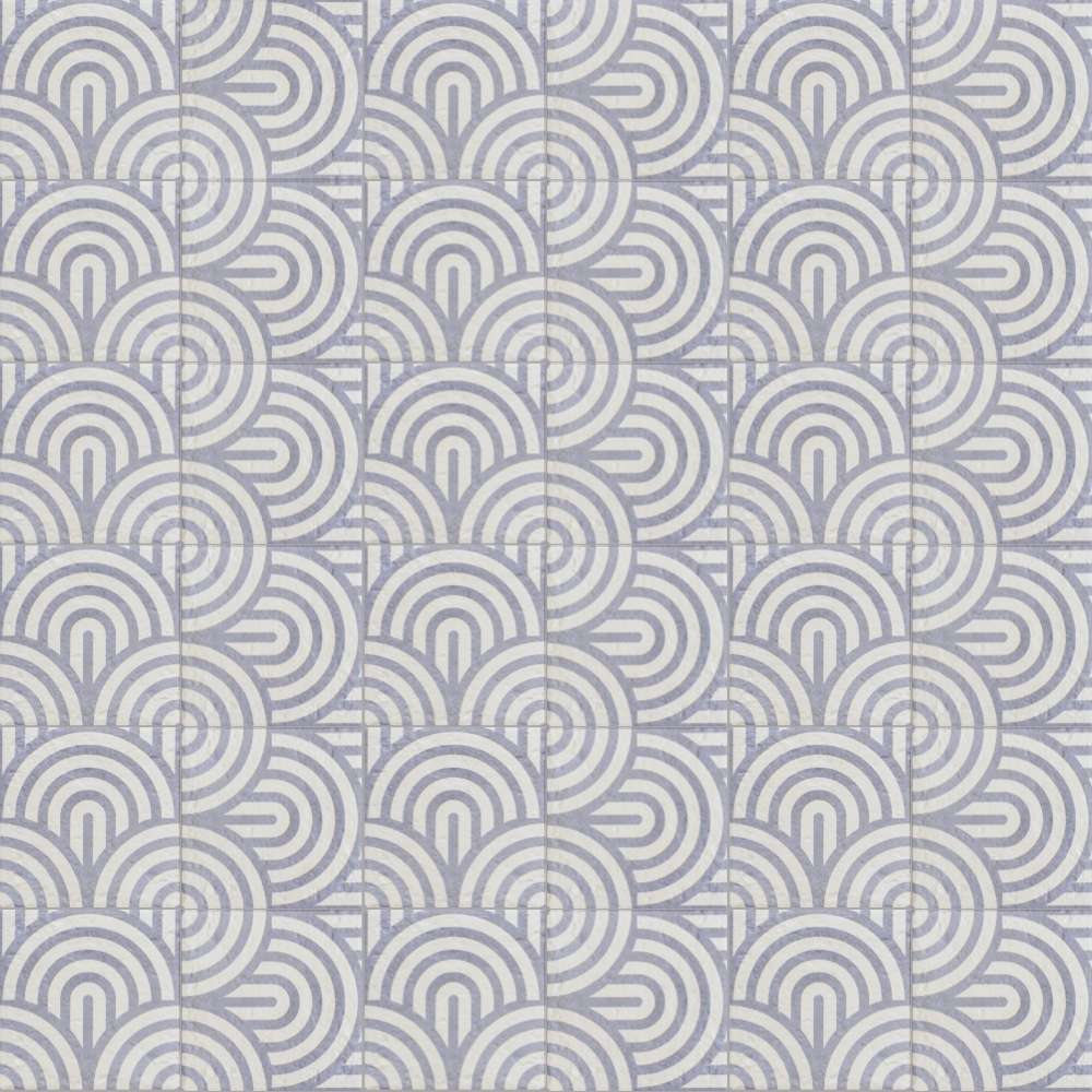 Verity Waves 8" x 8" Azul Porcelain Matte Tile