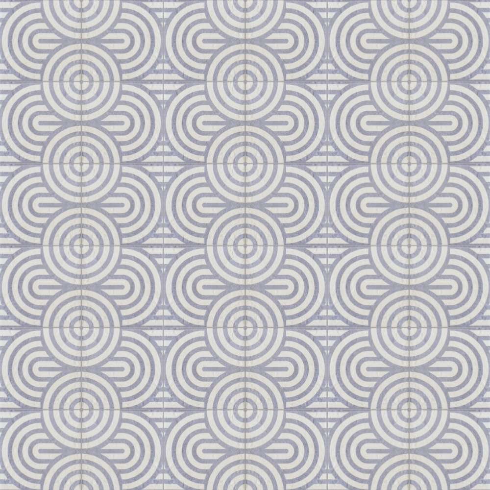 Verity Waves 8" x 8" Azul Porcelain Matte Tile