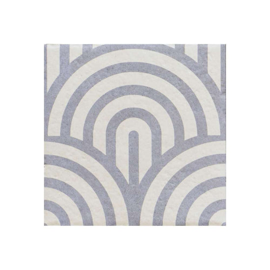 Verity Waves 8" x 8" Azul Porcelain Matte Tile