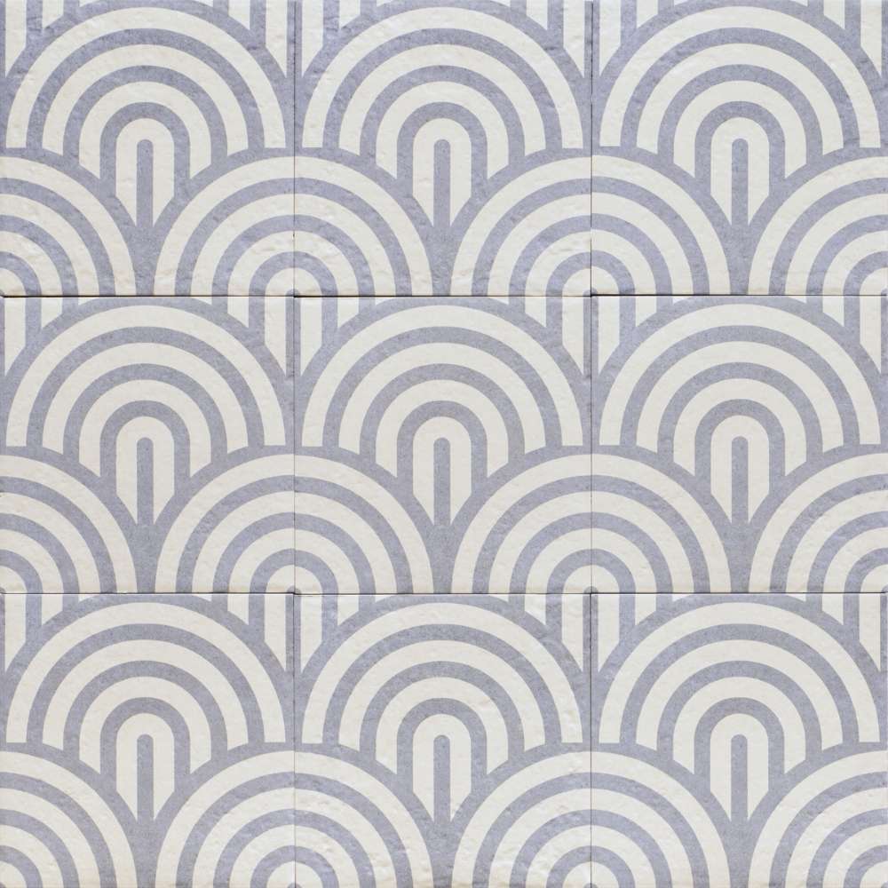 Verity Waves 8" x 8" Azul Porcelain Matte Tile