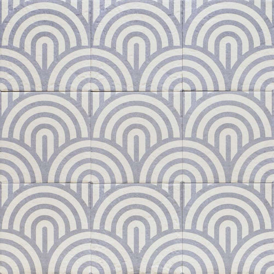 Verity Waves 8" x 8" Azul Porcelain Matte Tile