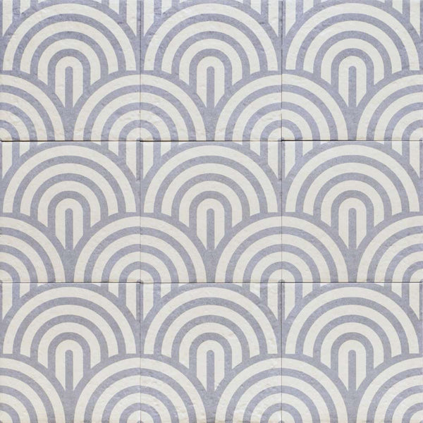 Verity Waves 8" x 8" Azul Porcelain Matte Tile