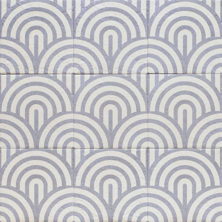 Verity Waves 8" x 8" Azul Porcelain Matte Tile