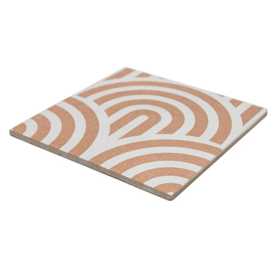 Verity Waves 8" x 8" Cotto Porcelain Matte Tile