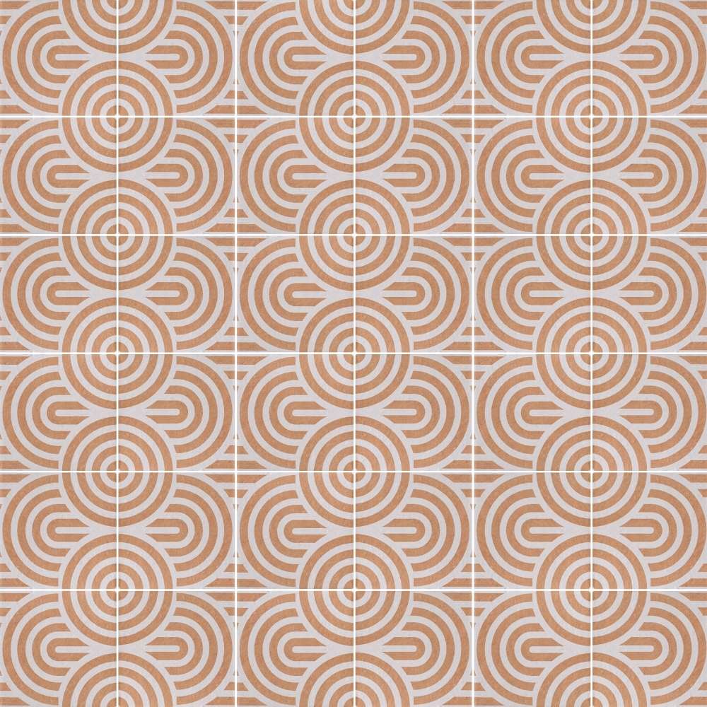 Verity Waves 8" x 8" Cotto Porcelain Matte Tile