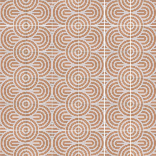Verity Waves 8" x 8" Cotto Porcelain Matte Tile