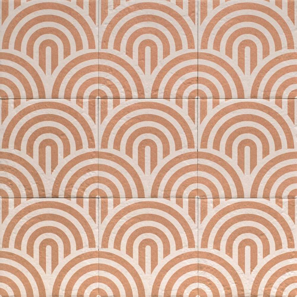 Verity Waves 8" x 8" Cotto Porcelain Matte Tile