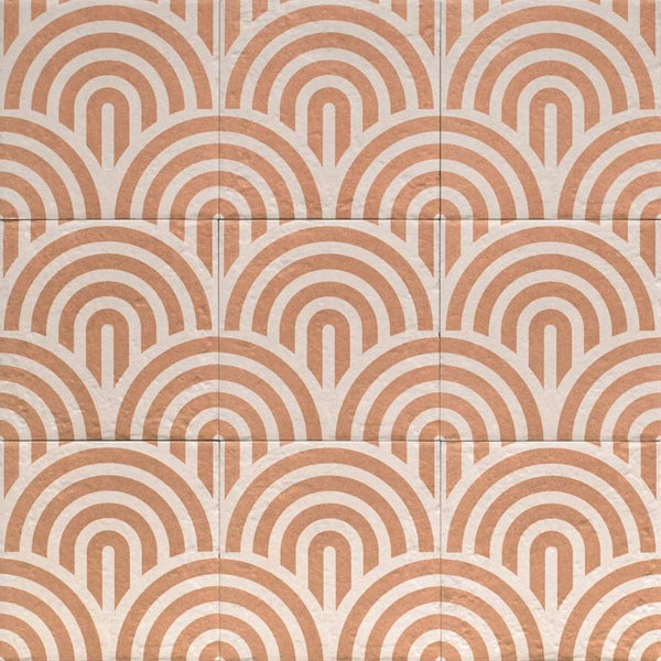 Verity Waves 8" x 8" Cotto Porcelain Matte Tile