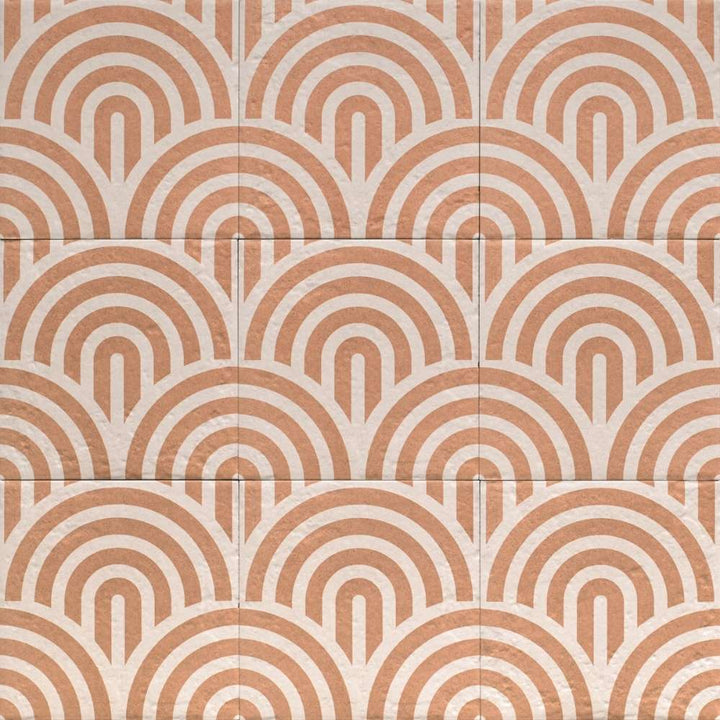 Verity Waves 8" x 8" Cotto Porcelain Matte Tile