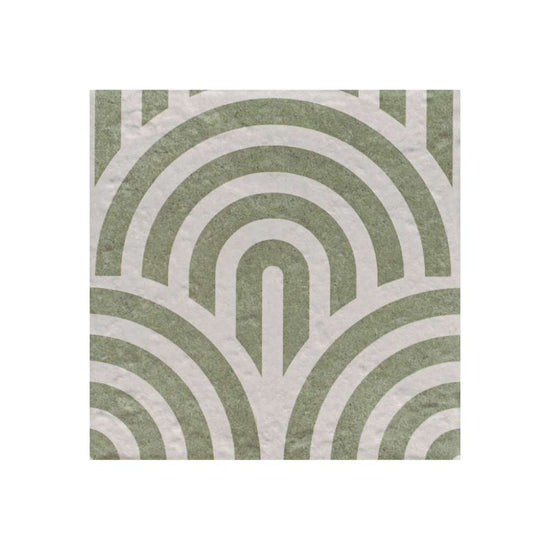 Verity Waves 8" x 8" Verde Porcelain Matte Tile