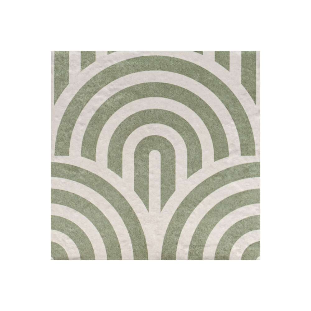 Verity Waves 8" x 8" Verde Porcelain Matte Tile