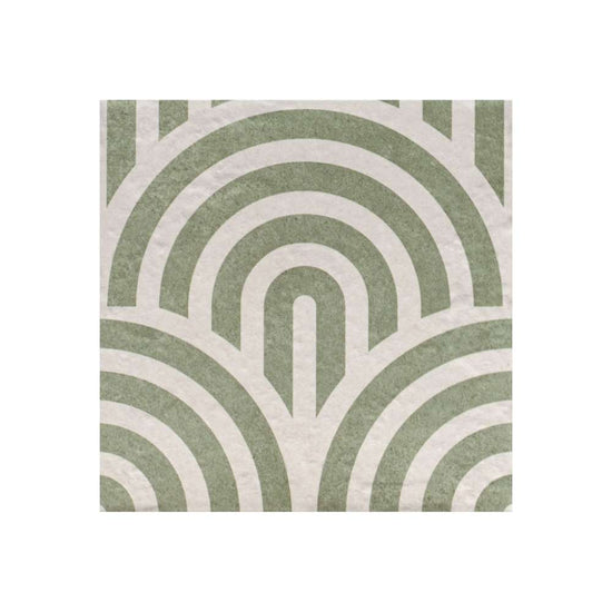 Verity Waves 8" x 8" Verde Porcelain Matte Tile