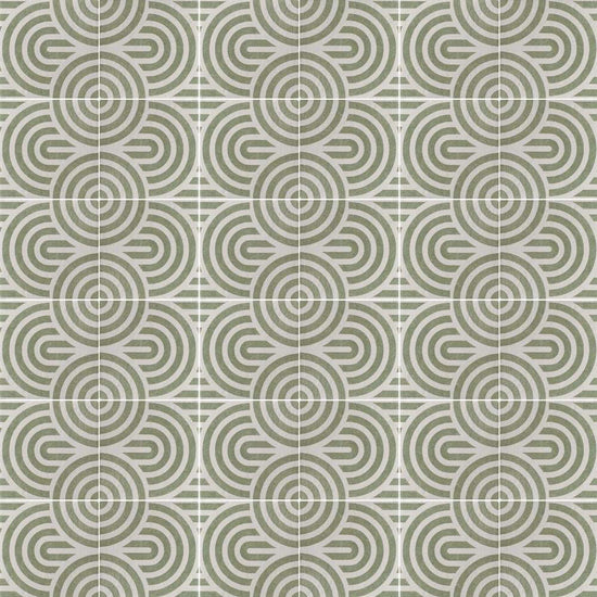 Verity Waves 8" x 8" Verde Porcelain Matte Tile