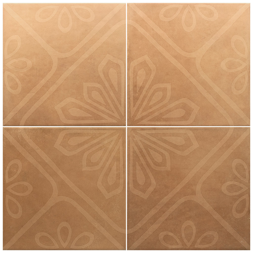 Camarada 8"x8" Cotto Porcelain Matte Tile