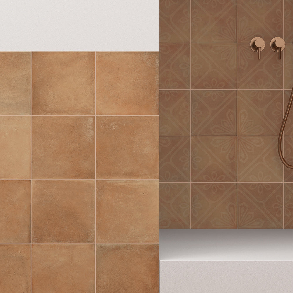 Camarada 8"x8" Cotto Porcelain Matte Tile