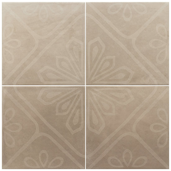Camarada 8"x8" Taupe Porcelain Matte Tile
