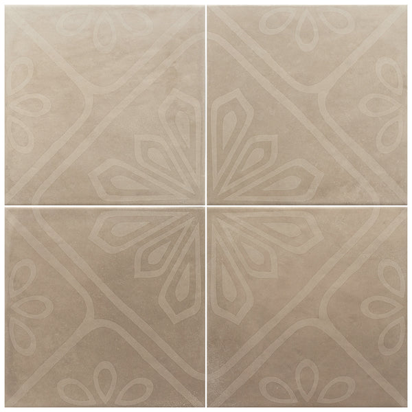Camarada 8"x8" Taupe Porcelain Matte Tile
