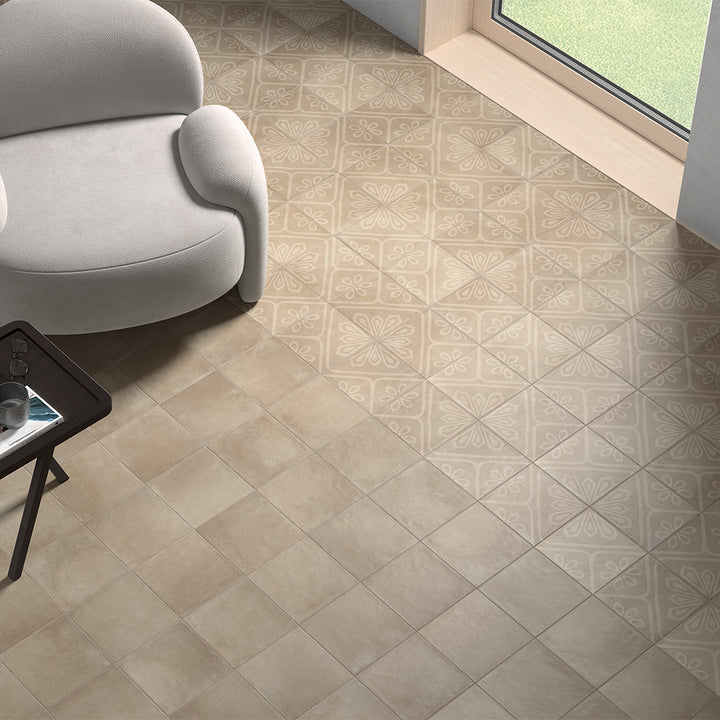 Camarada 8"x8" Taupe Porcelain Matte Tile