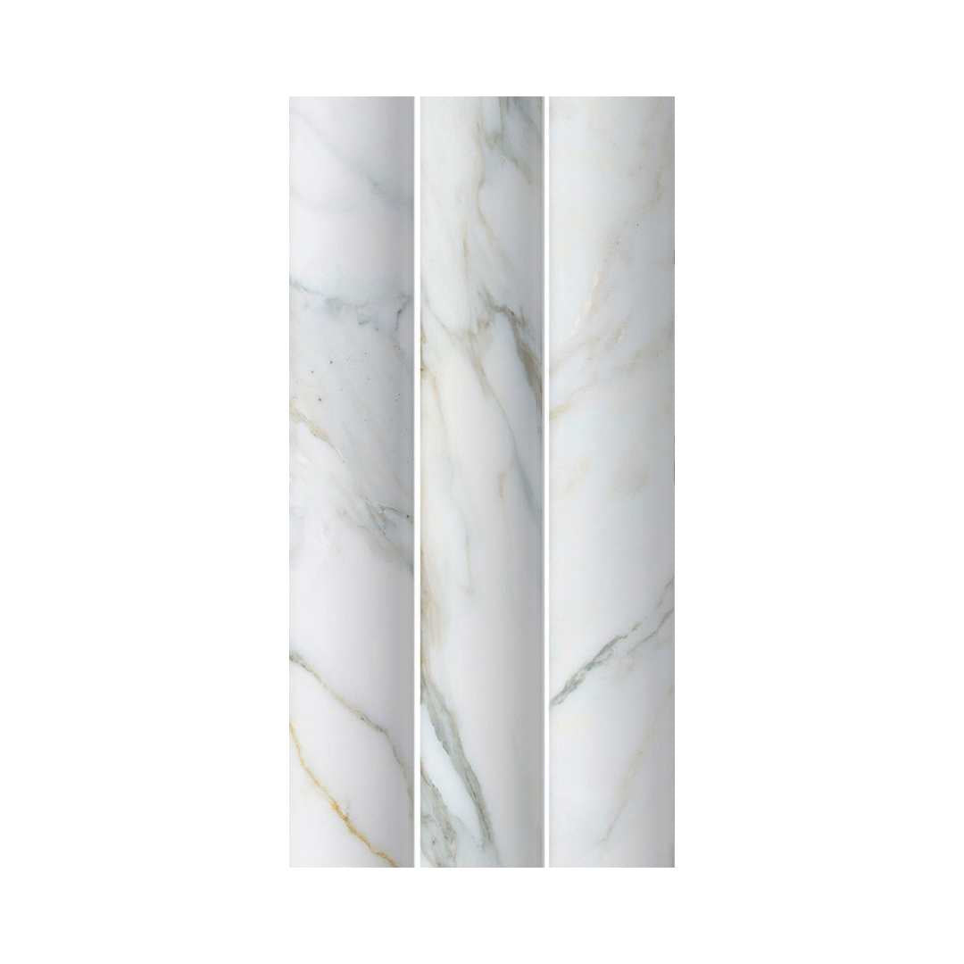 Lyrical 4.5" x 9" Matte Porcelain Fluted Wall Tile