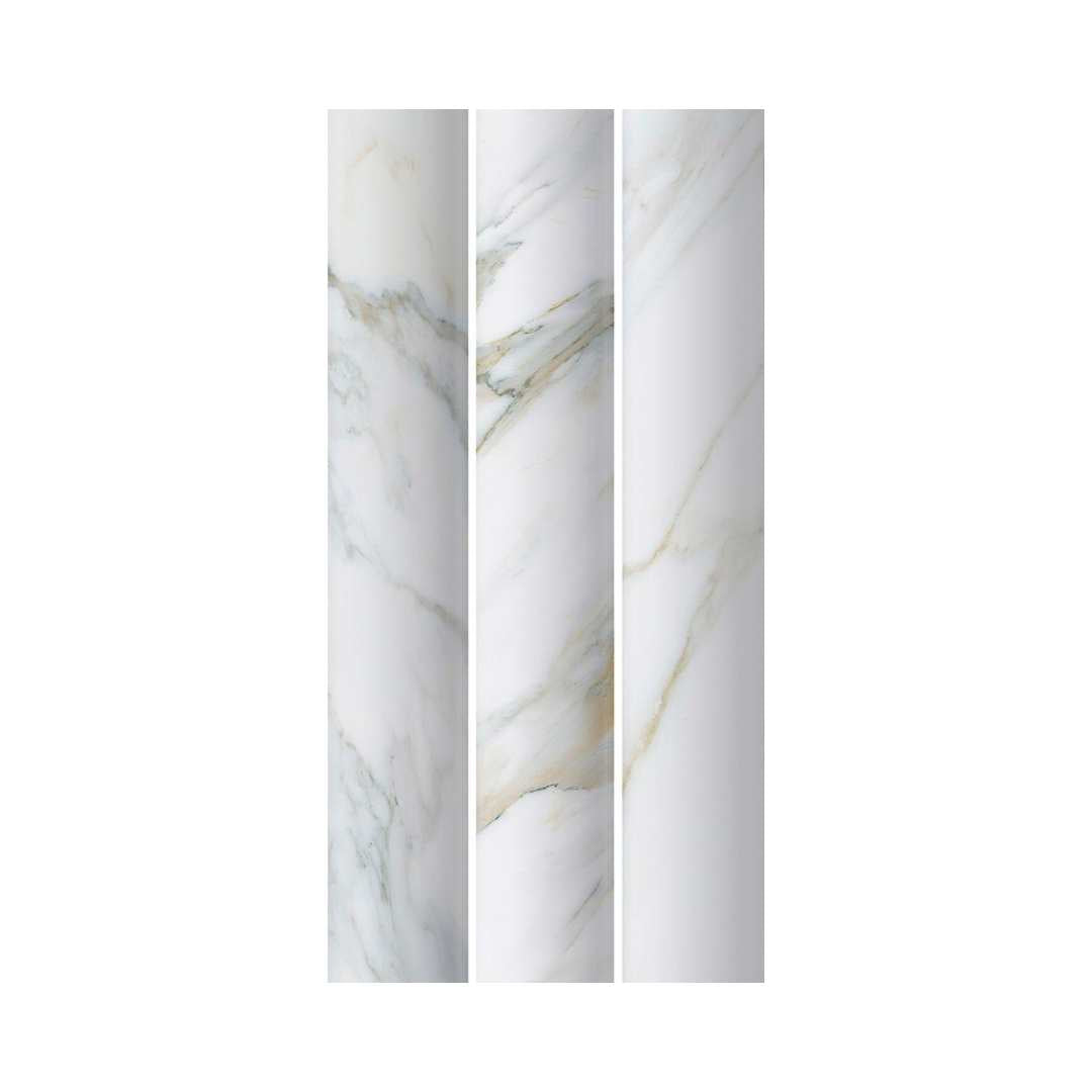 Lyrical 4.5" x 9" Matte Porcelain Fluted Wall Tile