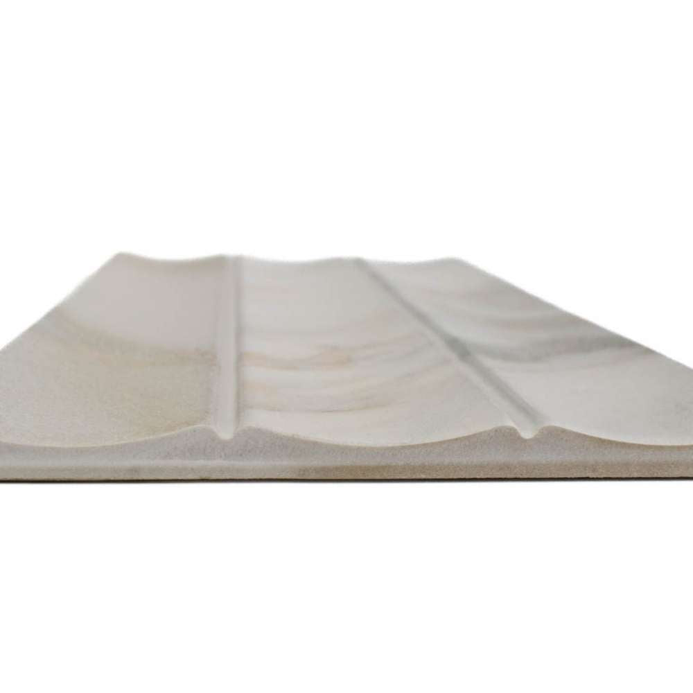 Lyrical 4.5" x 9" Matte Porcelain Fluted Wall Tile