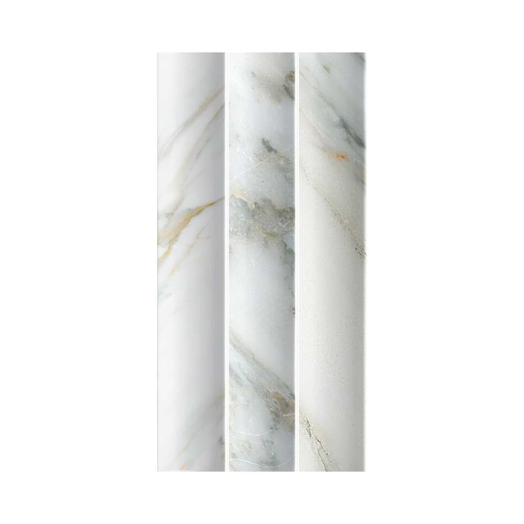 Lyrical 4.5" x 9" Matte Porcelain Fluted Wall Tile