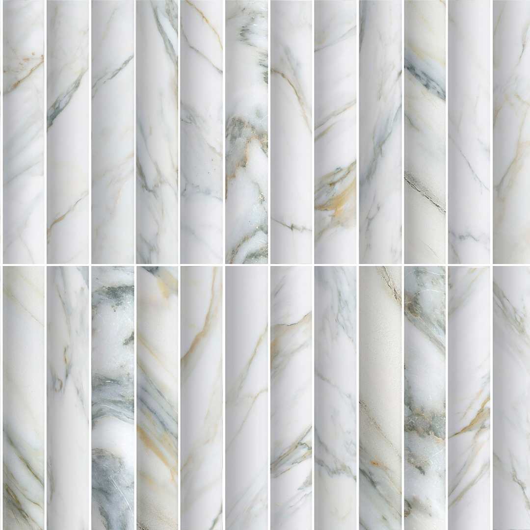 Lyrical 4.5" x 9" Matte Porcelain Fluted Wall Tile