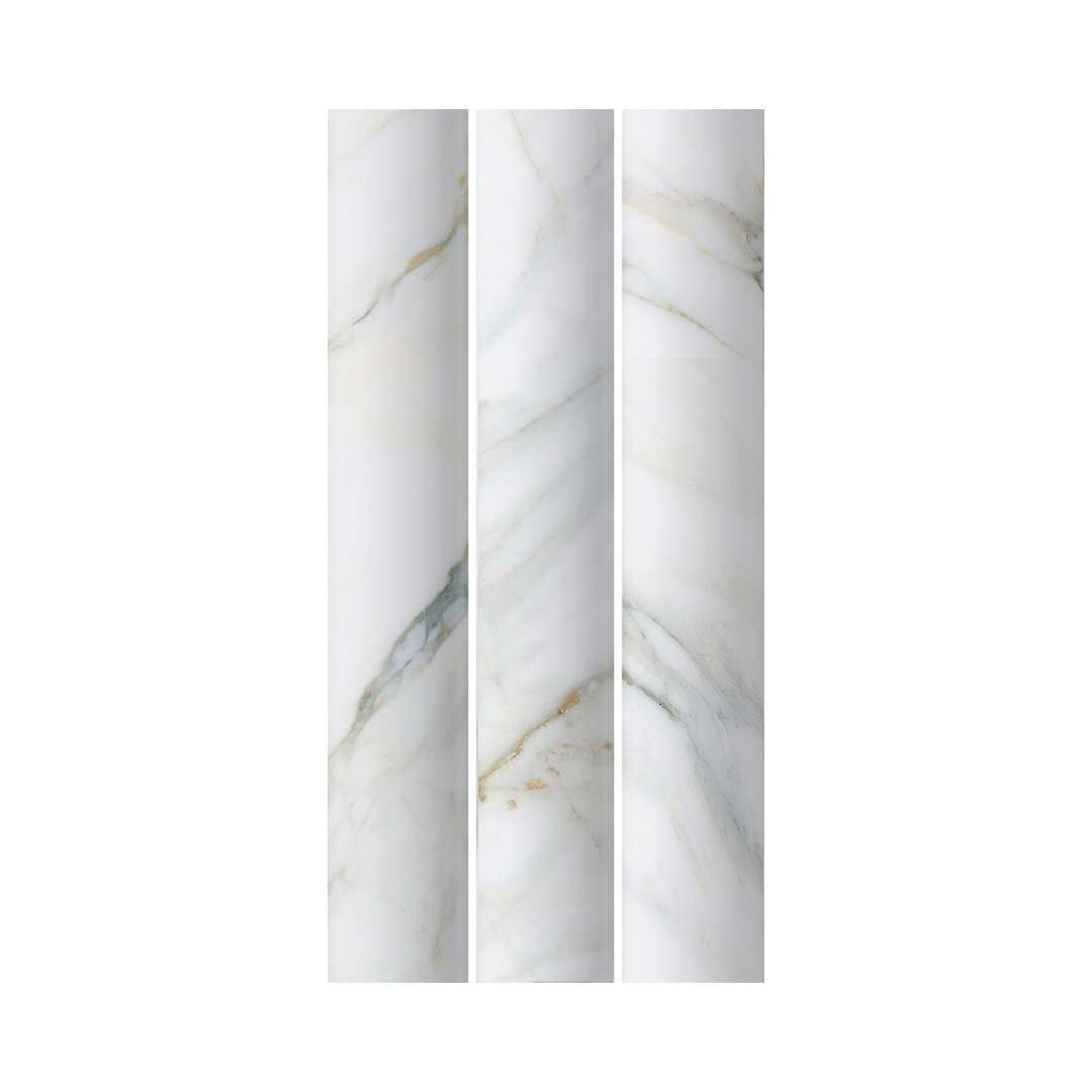 Lyrical 4.5" x 9" Matte Porcelain Fluted Wall Tile