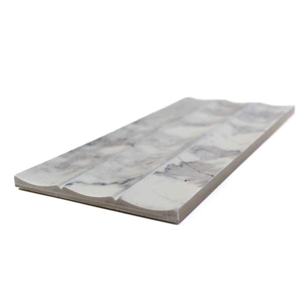 Lyrical 4.5" x 9" Matte Porcelain Fluted Wall Tile