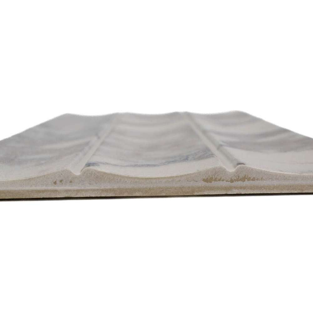 Lyrical 4.5" x 9" Matte Porcelain Fluted Wall Tile