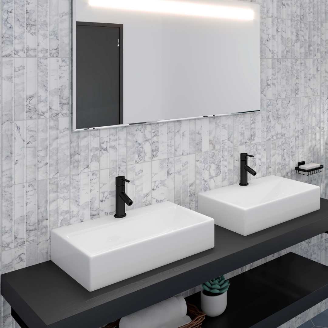 Lyrical 4.5" x 9" Matte Porcelain Fluted Wall Tile