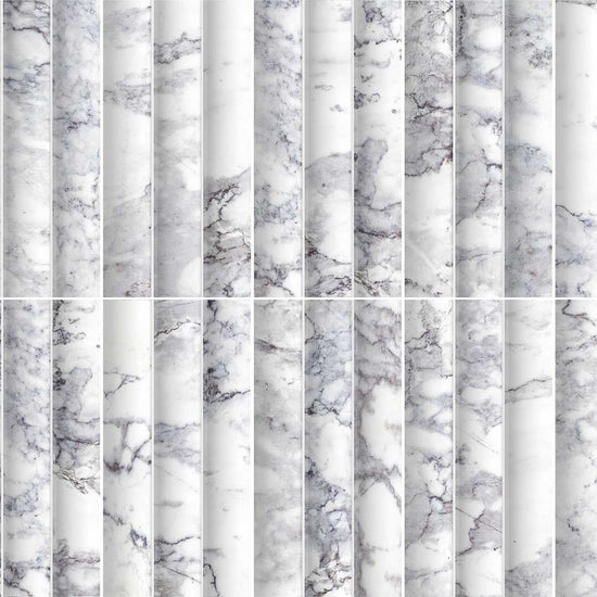 Lyrical 4.5" x 9" Matte Porcelain Fluted Wall Tile