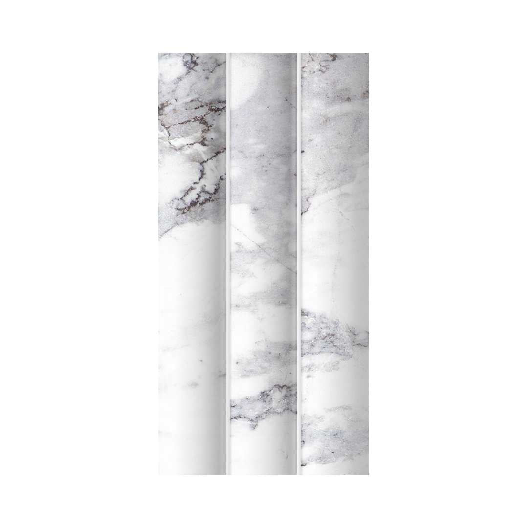 Lyrical 4.5" x 9" Matte Porcelain Fluted Wall Tile