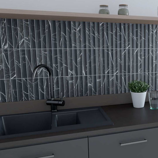 Lyrical 4.5" x 9" Matte Porcelain Fluted Wall Tile