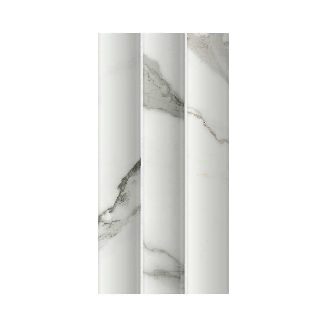 Lyrical 4.5" x 9" Matte Porcelain Fluted Wall Tile