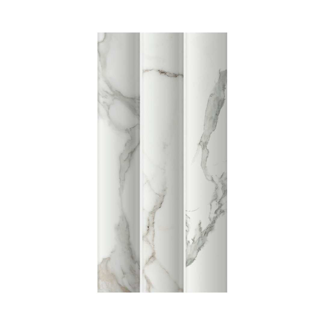 Lyrical 4.5" x 9" Matte Porcelain Fluted Wall Tile