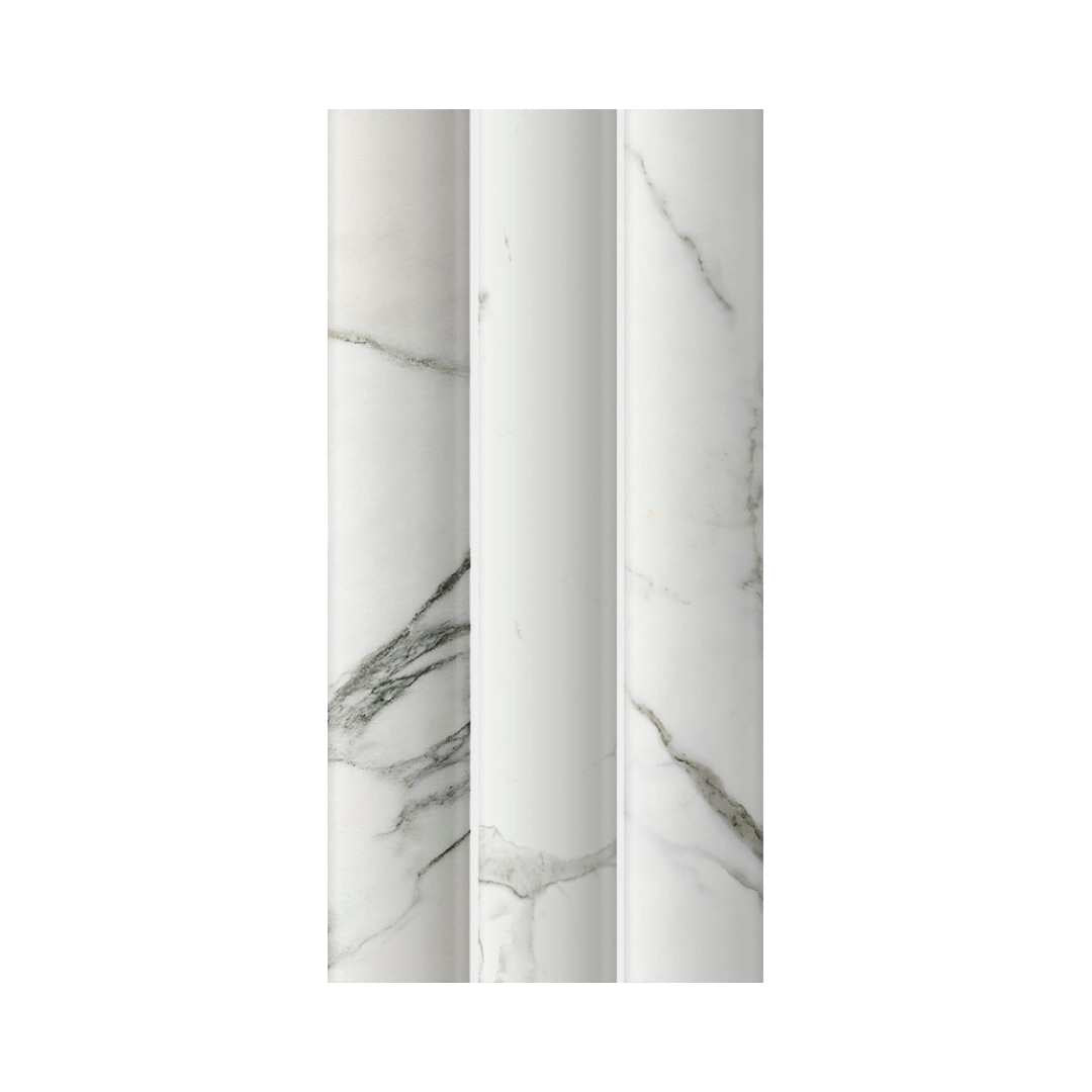 Lyrical 4.5" x 9" Matte Porcelain Fluted Wall Tile