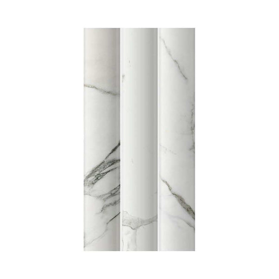 Lyrical 4.5" x 9" Matte Porcelain Fluted Wall Tile