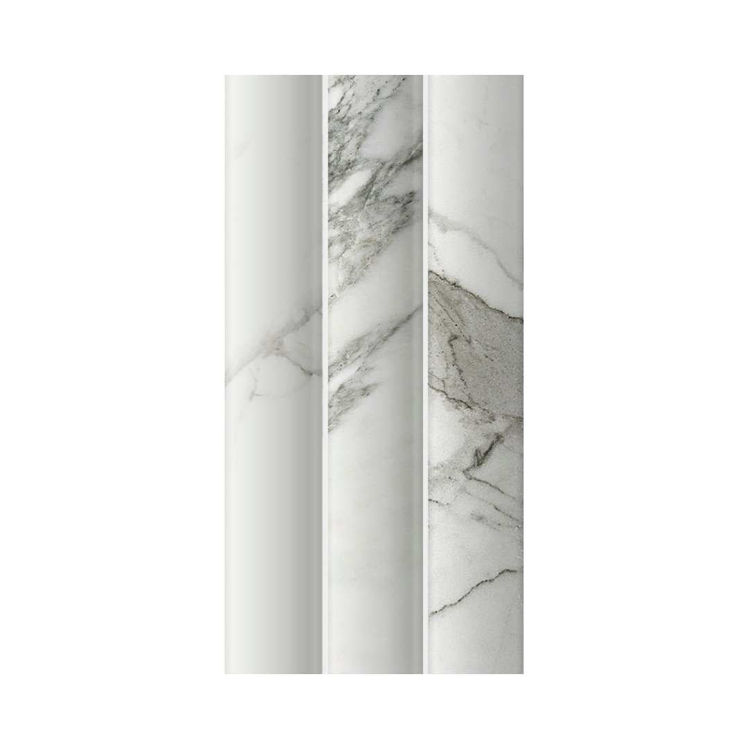 Lyrical 4.5" x 9" Matte Porcelain Fluted Wall Tile