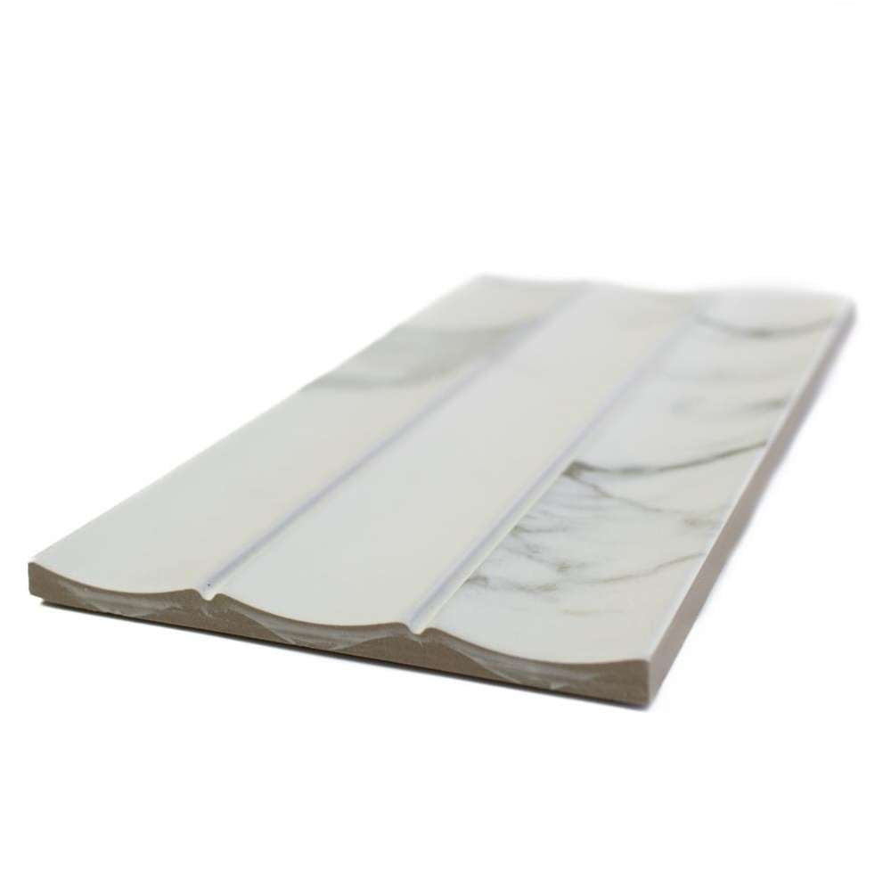 Lyrical 4.5" x 9" Matte Porcelain Fluted Wall Tile