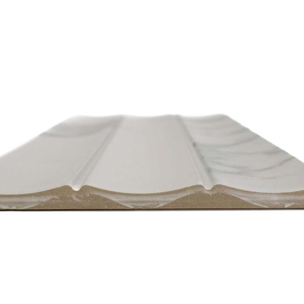 Lyrical 4.5" x 9" Matte Porcelain Fluted Wall Tile