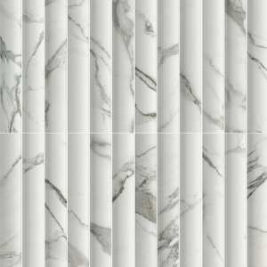 Lyrical 4.5" x 9" Matte Porcelain Fluted Wall Tile
