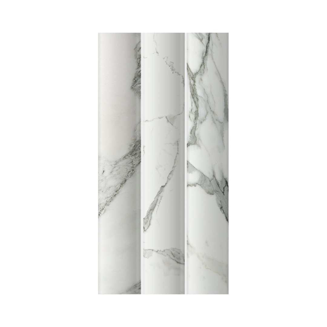 Lyrical 4.5" x 9" Matte Porcelain Fluted Wall Tile
